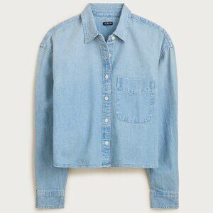 J.Crew Etienne Cropped Button-up Shirt Chambray - NWT